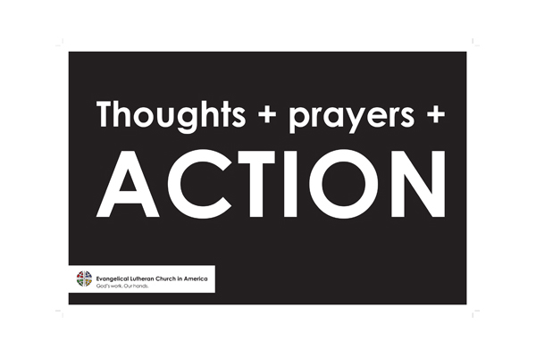 Advocacy Rally Signs 11×17 Thoughts/Prayers/Actions, Racial Justice