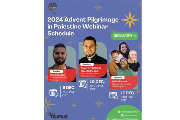 2024 Advent Pilgrimage in Palestine Webinar Flyer