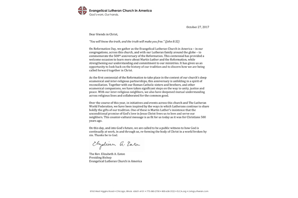 Bishop Eaton’s Reformation Message