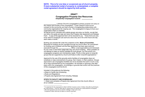 Building Use Agreement (PDF)