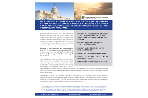 Farm Bill 2018 Congressional Leave Behind – International Food Aid