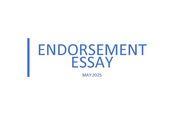 Endorsement Essay 2025 Thumbnail Image