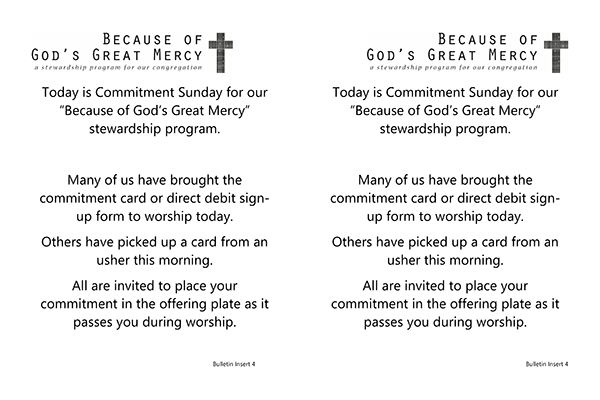 Bulletin Insert 4