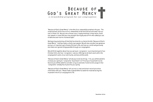 Newsletter Article