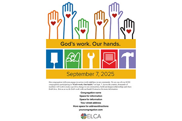 “God’s work. Our hands.” Poster – Sept. 7, 2025
