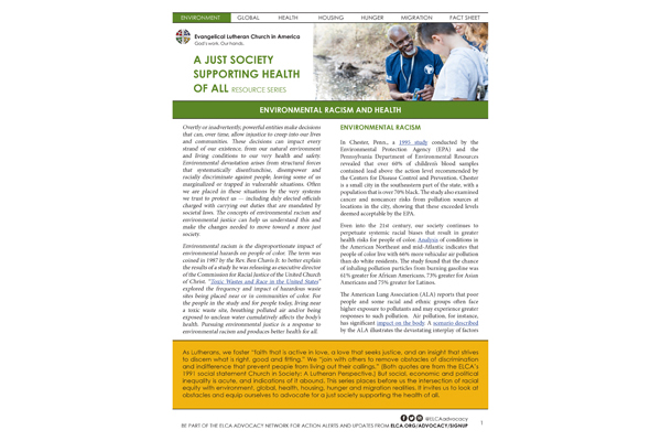 Environmental Racism and Health (JSSHOA 2020)