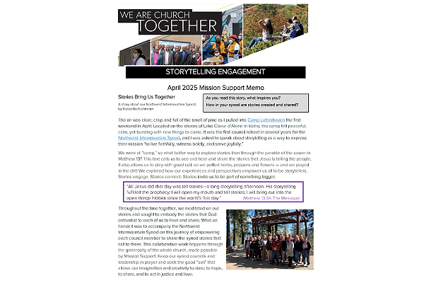 Mission Support Memo – April 2025