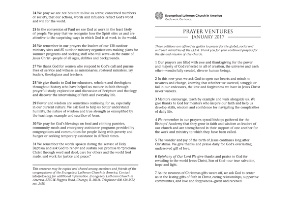 January 2017 Letter