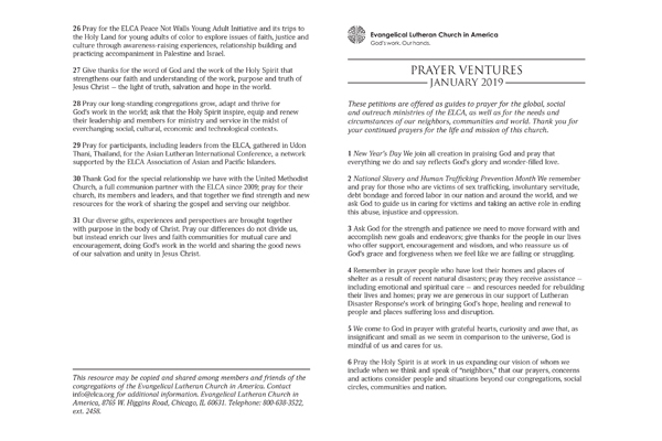 January 2019 Letter