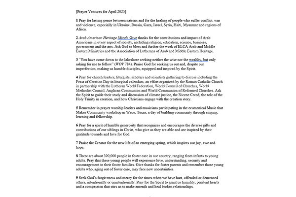 April 2025 Prayer Ventures - Doc