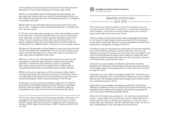 May 2018 Letter