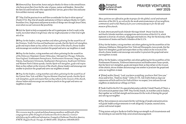 May 2025 Letter