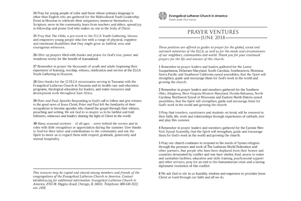 June 2018 Letter
