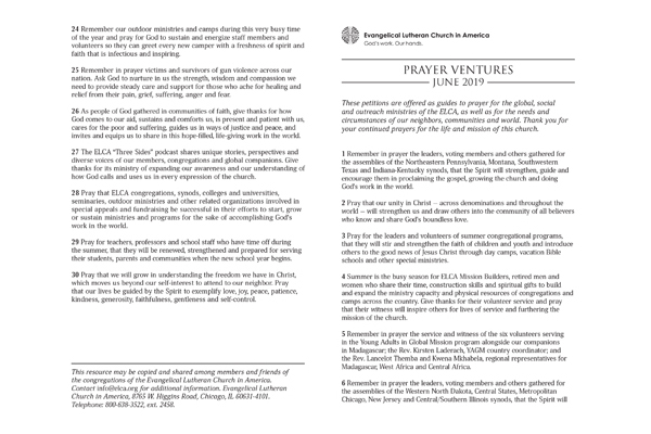 June 2019 Letter