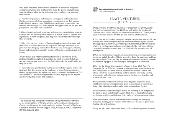 July 2017 Letter