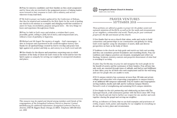 September 2018 Letter