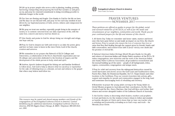 November 2017 Letter