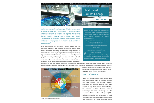 Health and climate change (PTC 2019)