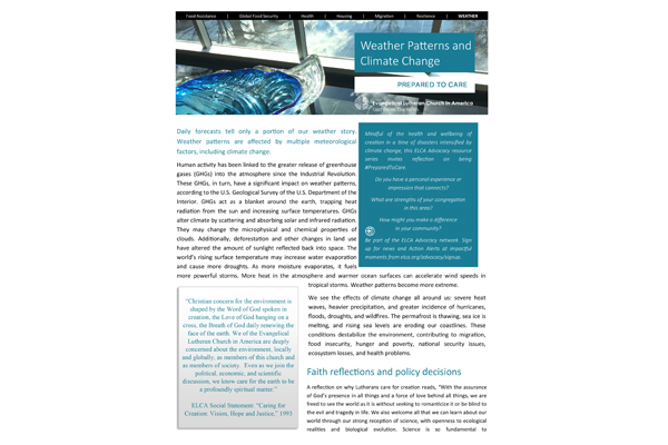 Weather patterns and climate change (PTC 2019)