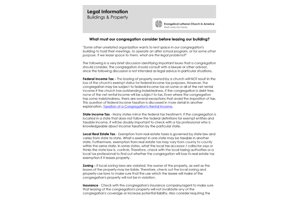 Renting Building