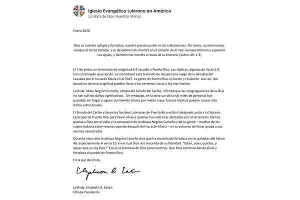 Letter on Puerto Rico (SP)