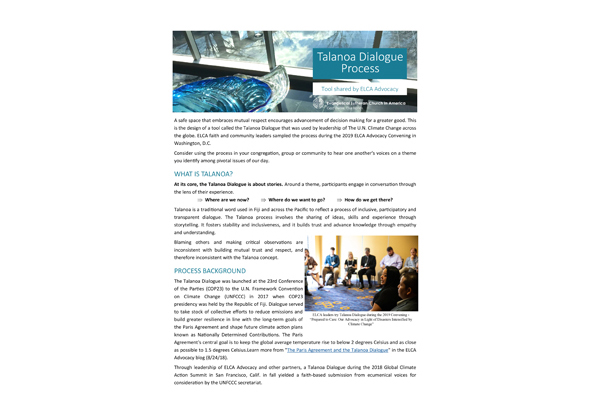 Talanoa Dialogue Process Tool (PTC 2019)