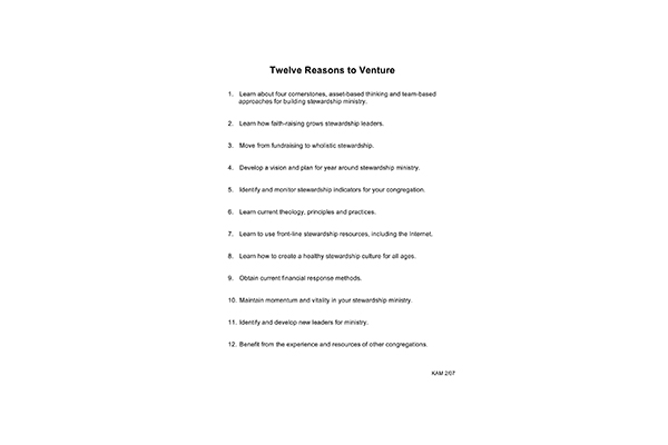 Ventures in Growing Stewards: 12 Reasons to Give