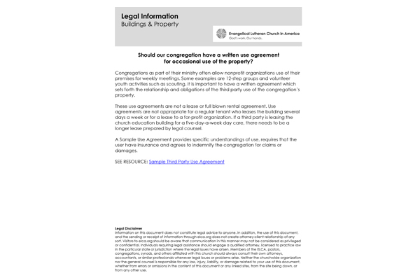 Written Use Agreement