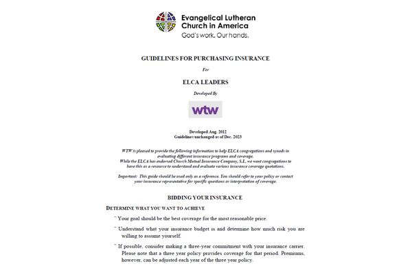 Purchasing Insurance Guidelines