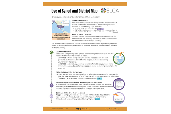 ELCA Synod and Federal District Map